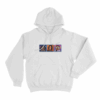 Distractible Cartoon Panels Unisex Hoodie White