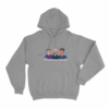 Distractible Simple Cartoon Unisex Hoodie Grey